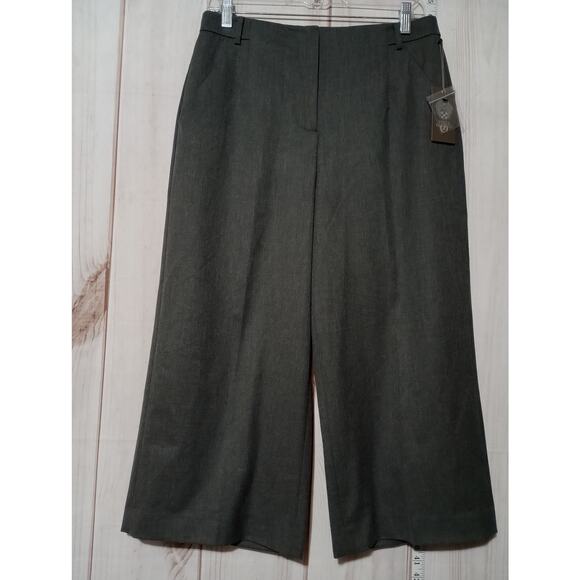 Vince Camuto Pants Womens 6 Gray Wide Leg Cropped Culottes Work Office‎ Career - Picture 1 of 7